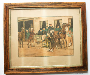 Cecil Aldin Framed and Glazed Print 'The Pickwickians start from the Bull Hotel at Rochester'