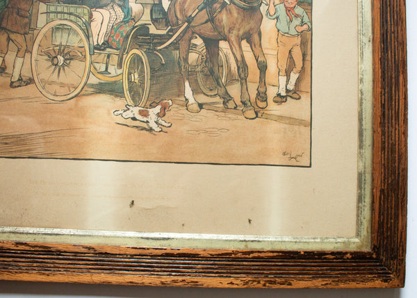 Cecil Aldin Framed and Glazed Print 'The Pickwickians start from the Bull Hotel at Rochester'