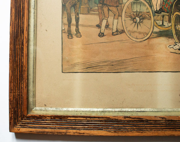 Cecil Aldin Framed and Glazed Print 'The Pickwickians start from the Bull Hotel at Rochester'