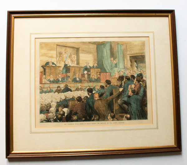 Legal Print 'The Tichborne Trial - Scene in Court During Delivery of the Judge's Sentence' 1874