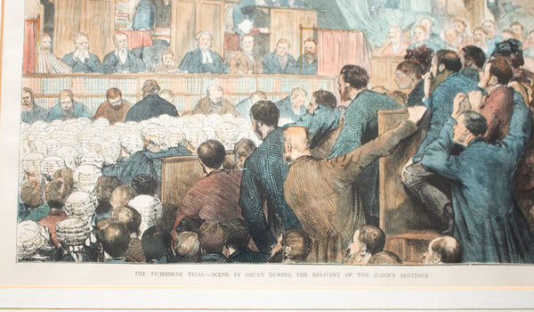 Legal Print 'The Tichborne Trial - Scene in Court During Delivery of the Judge's Sentence' 1874