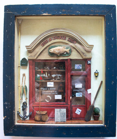 Vintage Diorama Fishing Shop