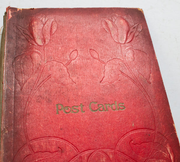 Antique Postcard Album or Scrapbook