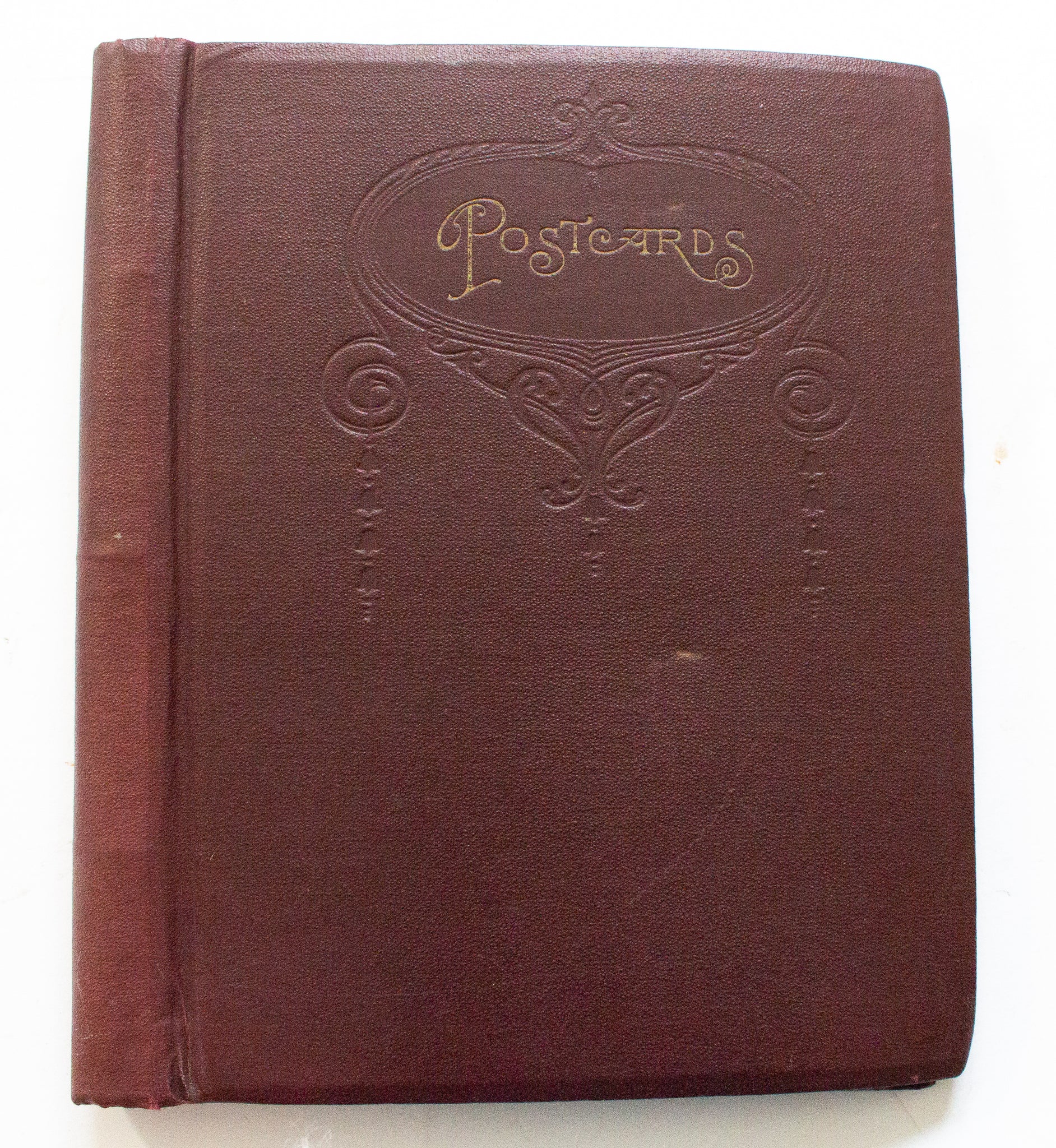 Antique Postcard Album or Scrapbook