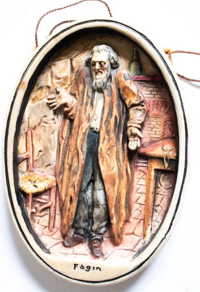 Osborne Ivorex Charles Dickens Wall Plaque 'Fagin'