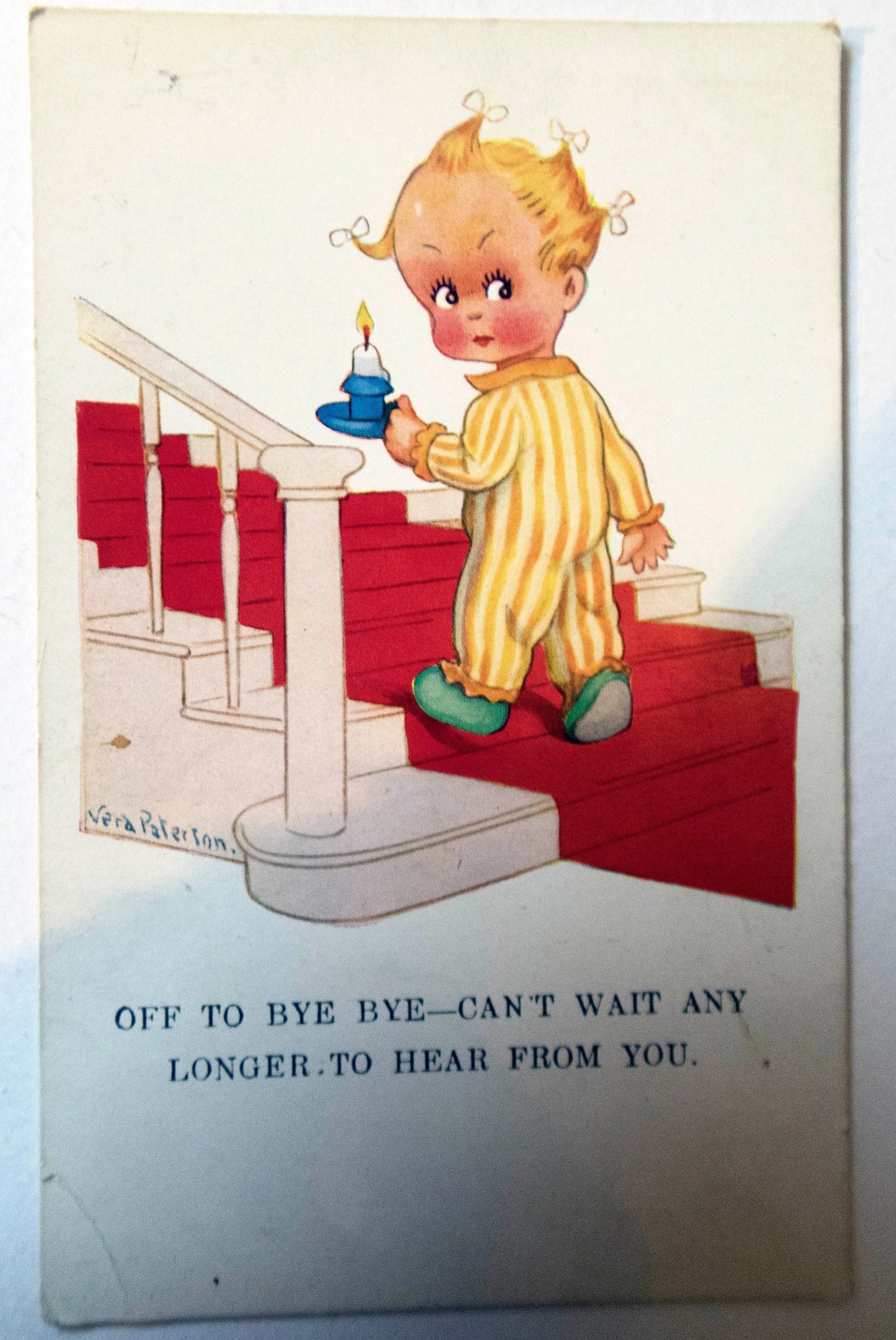 Vera Paterson Postcard 'Off to Bye Bye'