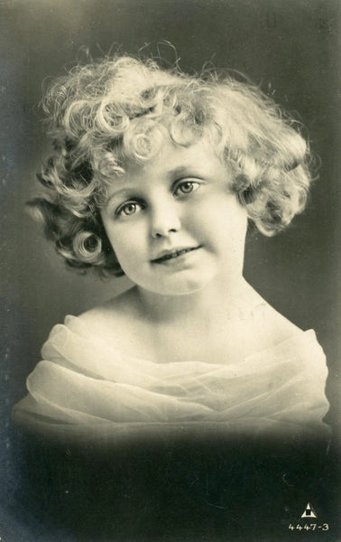 Vintage Real Photograph Postcard Little Girl