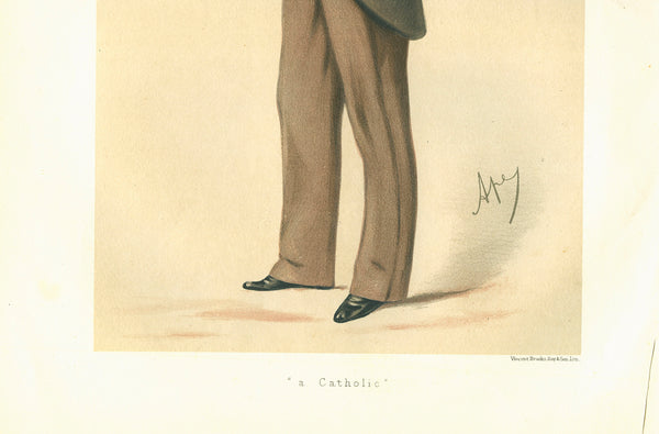 Antique Vanity Fair Print 'a Catholic', 1878