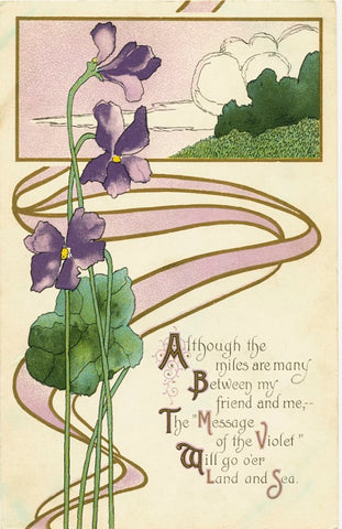 Vintage Art Nouveau Sweetheart Postcard