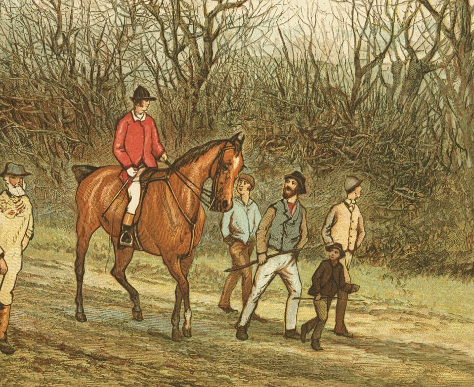 Vintage Equestrian Print 'Moving on to Covert'