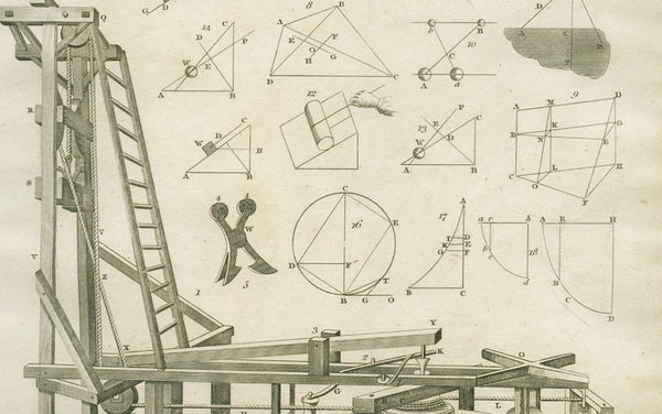 Antique Engraving 'Mechanics' 1843