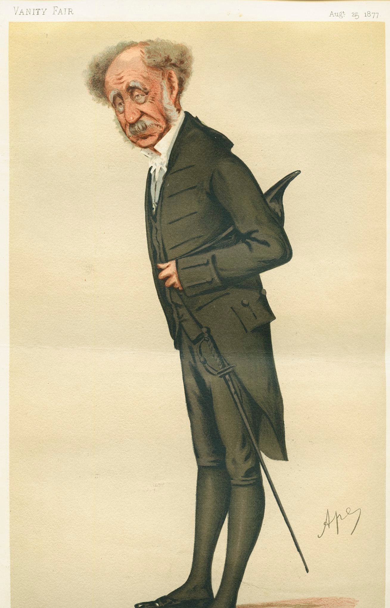 Antique Vanity Fair Print 'Black Rod', 1878