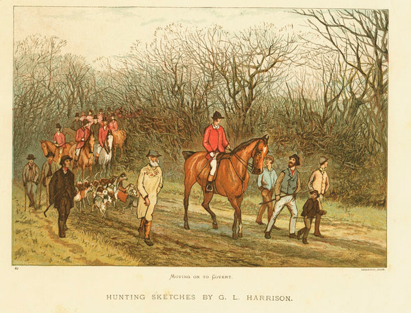 Vintage Equestrian Print 'Moving on to Covert'