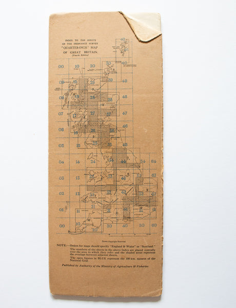 Ordnance Survey 1946 Quarter-Inch Map of Great Britain Sheet 8 The Midlands