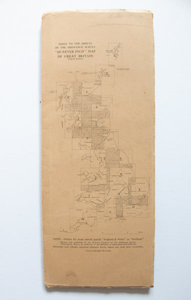 Ordnance Survey 1946 Quarter-Inch Map of Great Britain Sheet 6 North Midlands and Lincolnshire