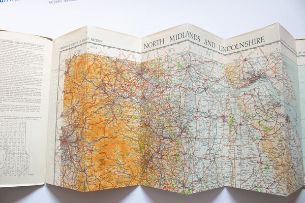 Ordnance Survey 1946 Quarter-Inch Map of Great Britain Sheet 6 North Midlands and Lincolnshire