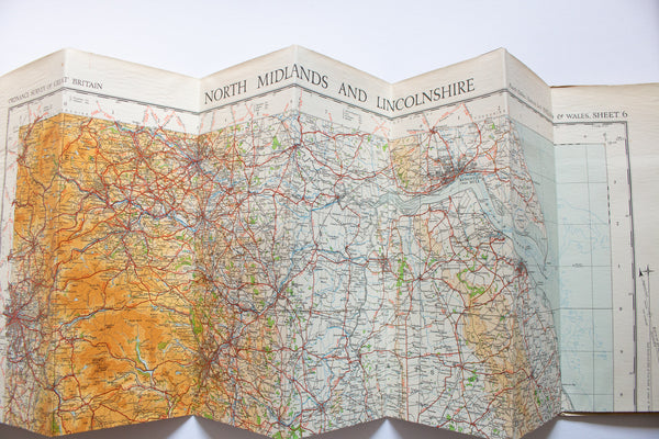 Ordnance Survey 1946 Quarter-Inch Map of Great Britain Sheet 6 North Midlands and Lincolnshire