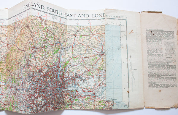 Ordnance Survey 1945 Quarter-Inch Map of Great Britain Sheet 12 England, South-East and London