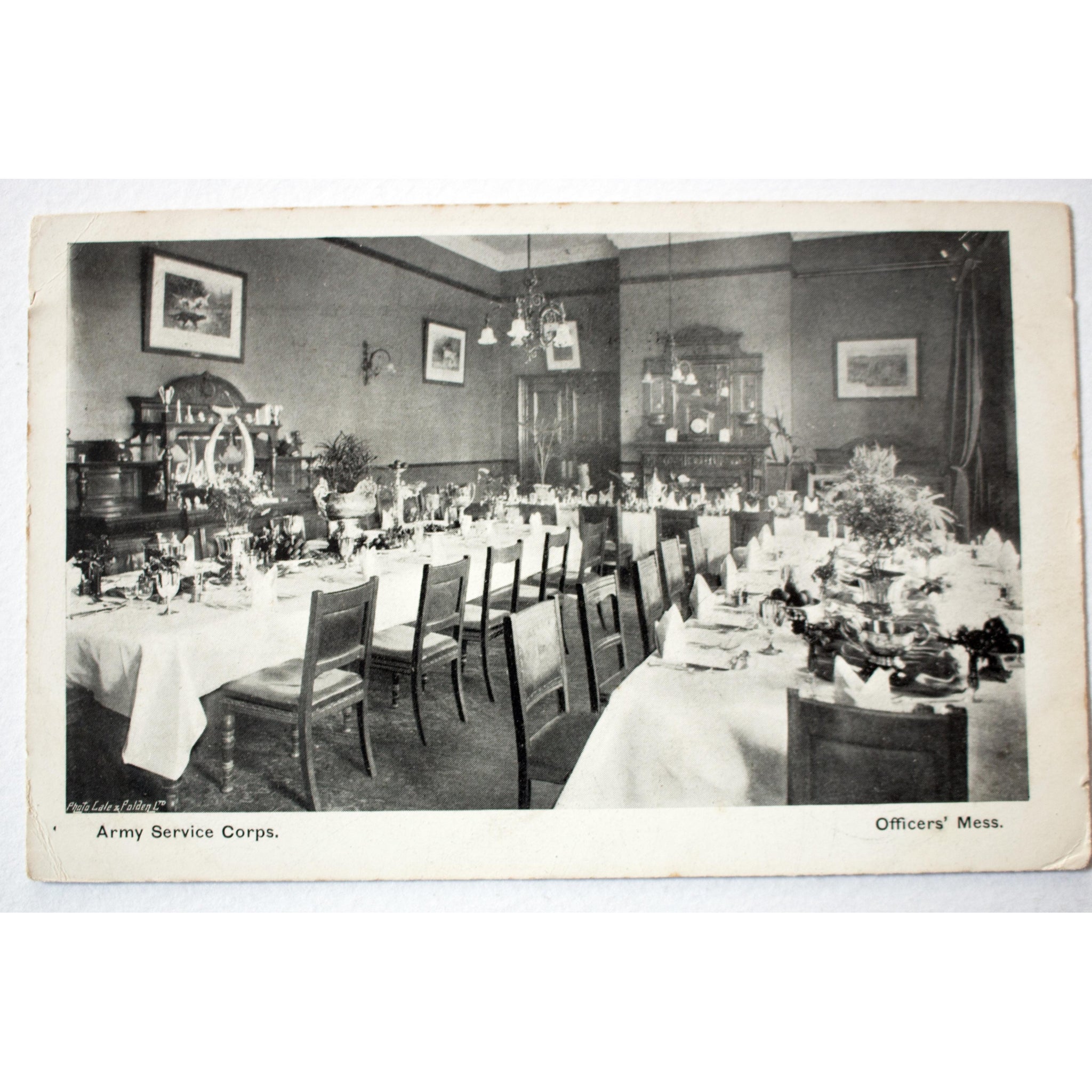 Wellington Series Postcard 'Army Service Corps: Officers' Mess'