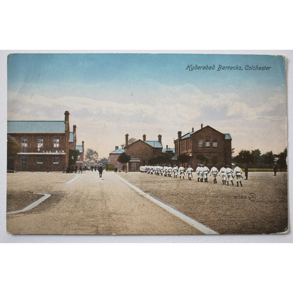 Valentine's Series Postcard 'Hyderabad Barracks, Colchester'