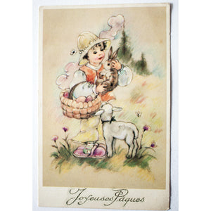 French Easter Postcard 'Joyeuses Paques'