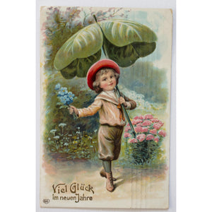 German New Year Greetings Postcard 'Viel Gluck im neuen Jahre'