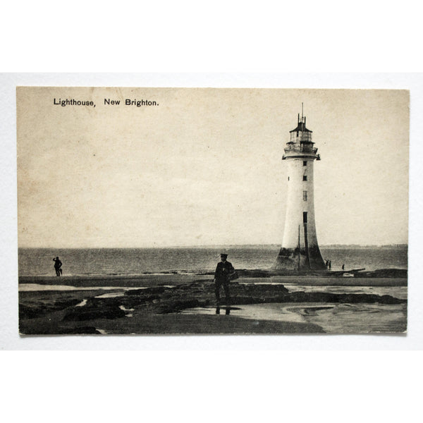 Black and White Postcard 'Lighthouse, New Brighton'