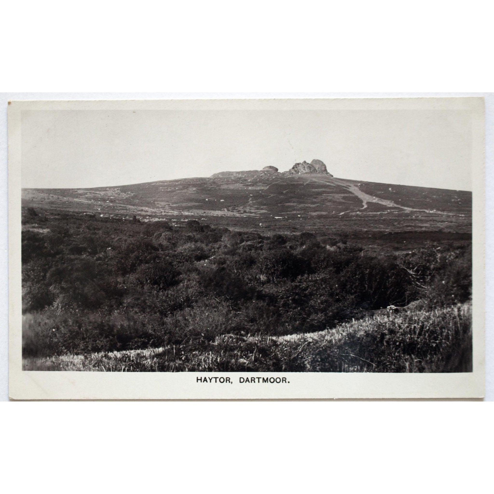 Tuck's Real Photograph Black and White Postcard 'Haytor, Dartmoor'