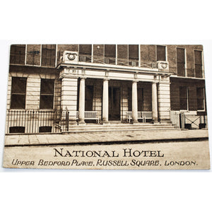 Advertising Postcard 'National Hotel, Upper Bedford Place, Russell Square, London'