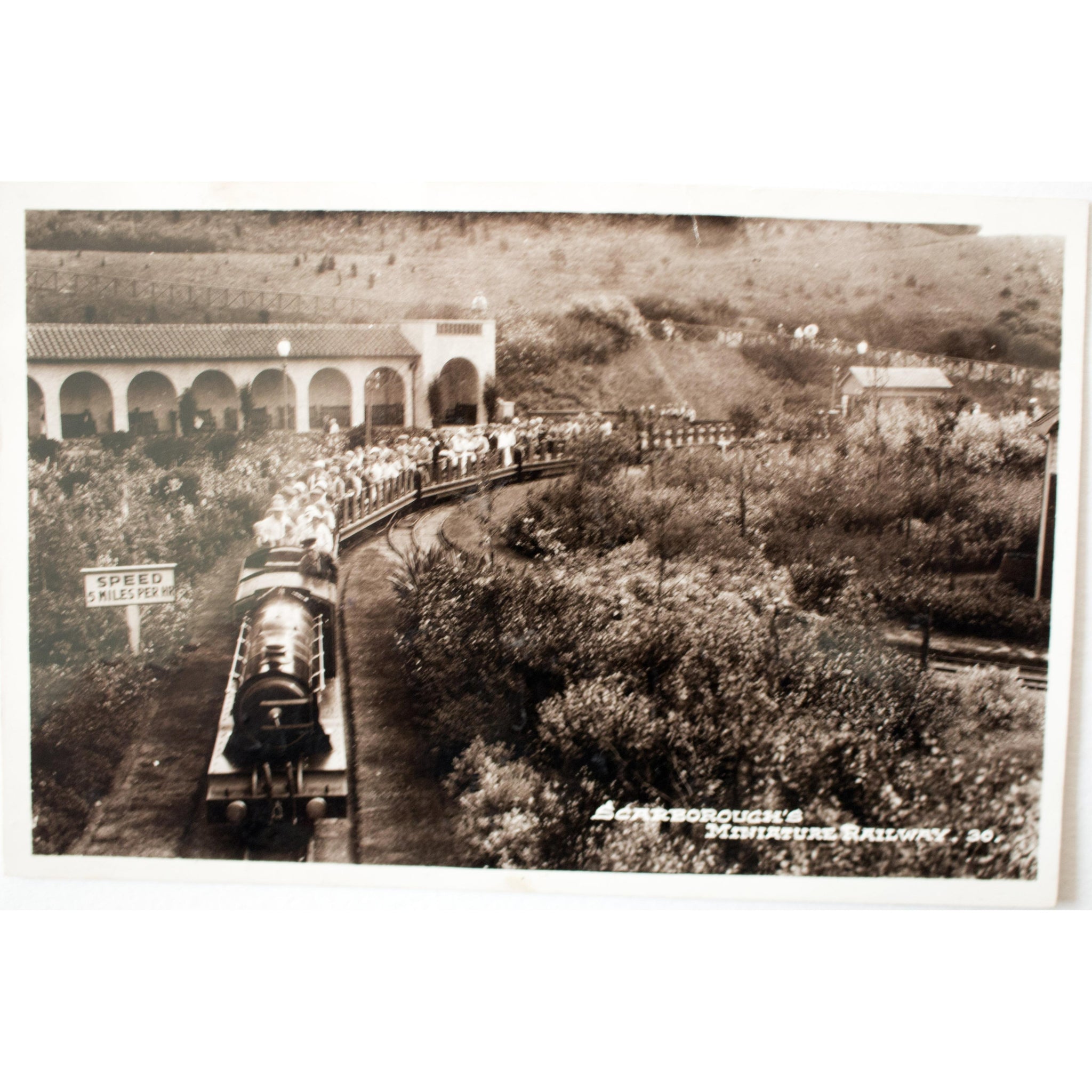 Real Photograph Postcard 'Scarborough Miniature Railway'