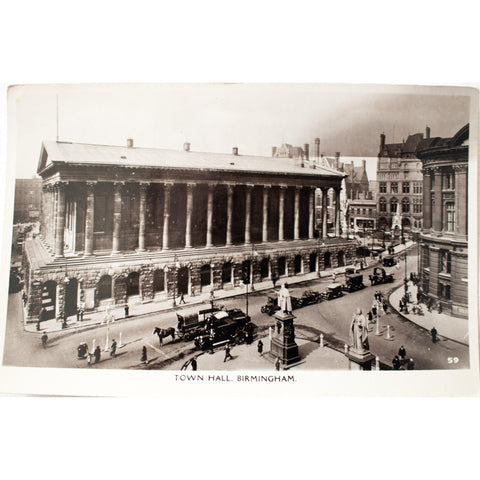 Real Photograph Postcard 'Town Hall, Birmingham'