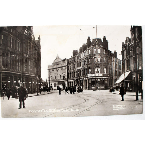 Real Photograph Postcard 'Doncaster, Station Road, No. 6'