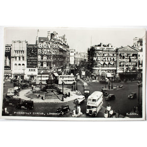 Valentine's Real Photograph Postcard 'Piccadilly Circus, London'