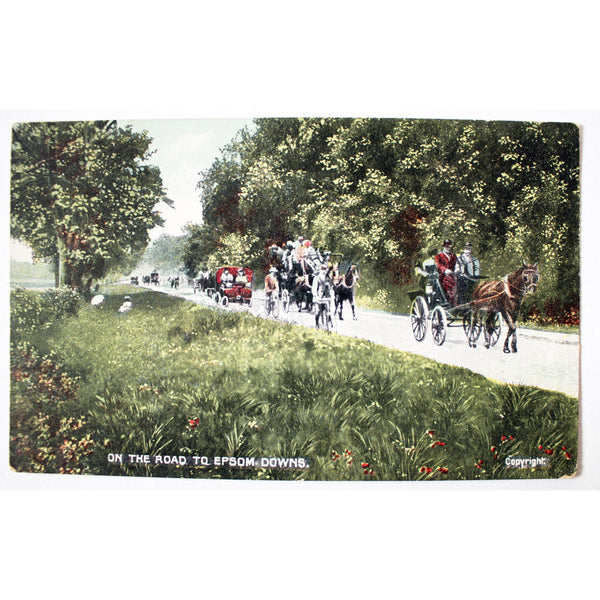 Star Series postcard 'On the Road to Epsom Downs'