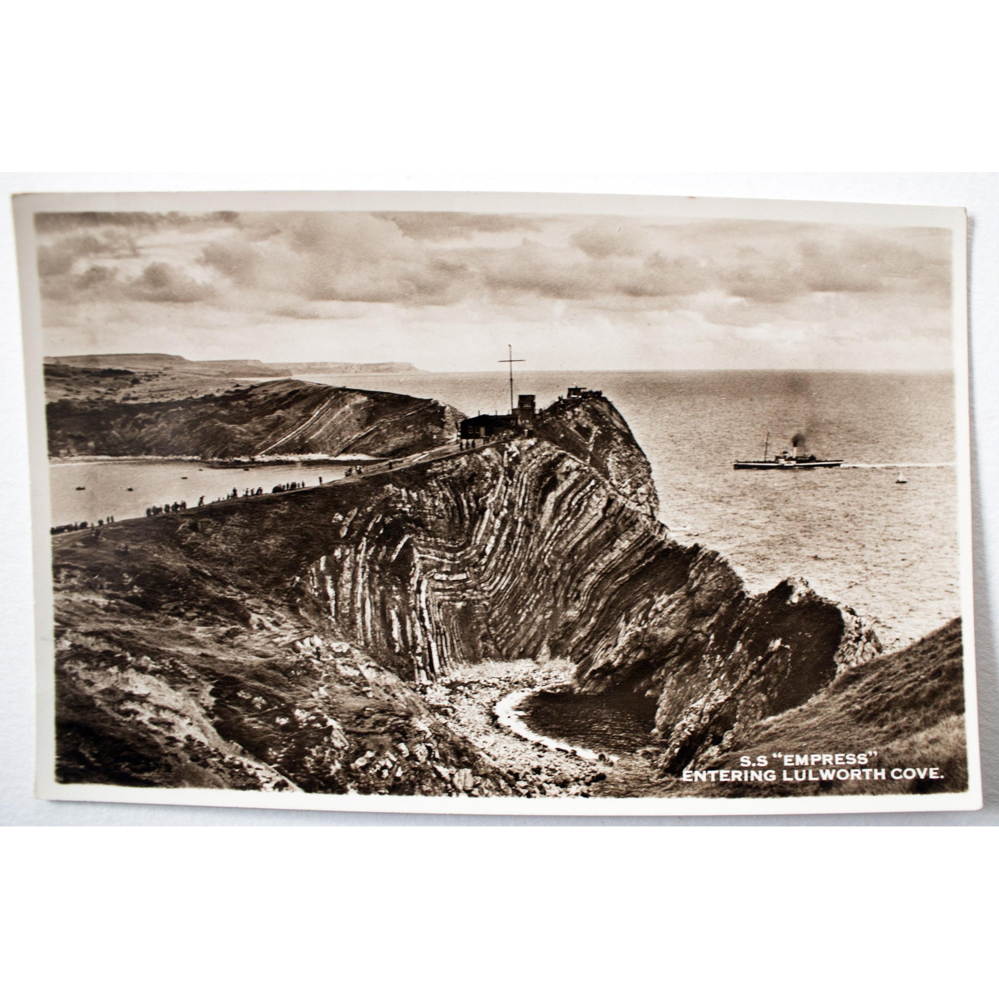 Movie Star Photos Real Photograph Postcard 'S.S. "Empress" entering Lulworth Cove'