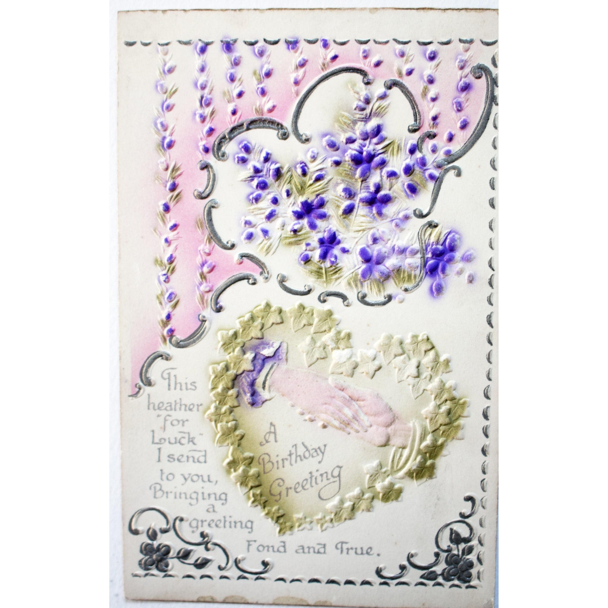 BB London Embossed Postcard 'A Birthday Greeting'