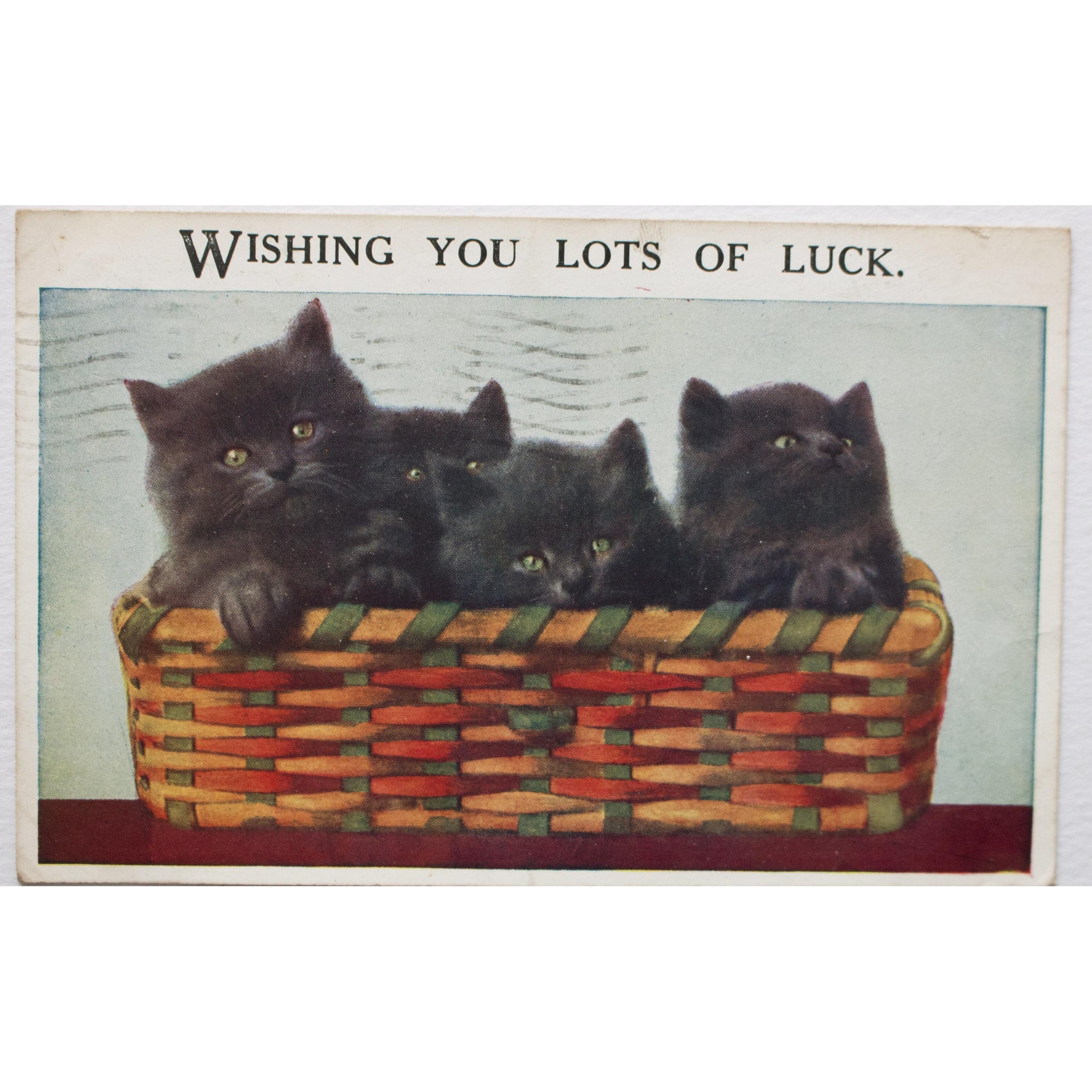 'Humoresque' Postcard 'Wishing you lots of luck'