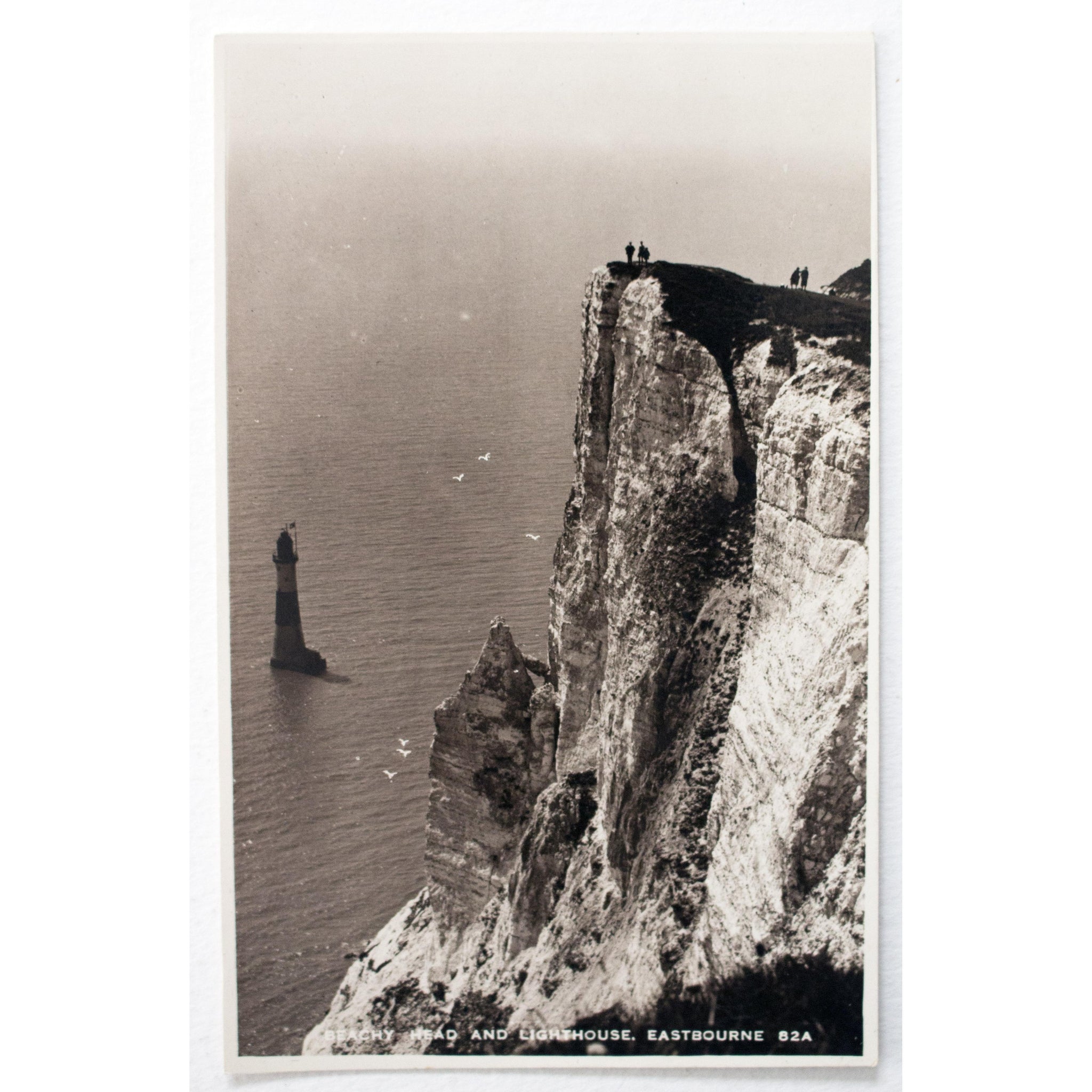 Real Photograph Postcard 'Beachy Head and Lighthouse. Eastbourne'