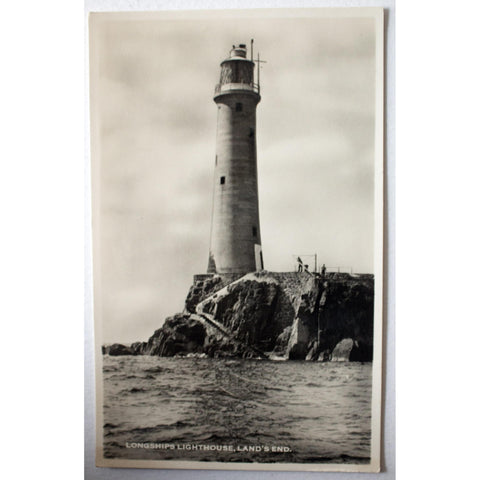 Real Photograph Postcard 'Longships Lighthouse, Land's End'