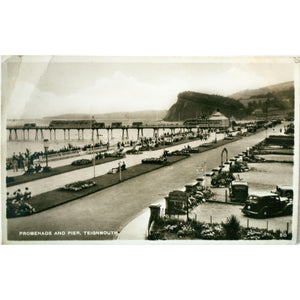 Excel Series Real Photograph Postcard 'Promenade and Pier, Teignmouth'