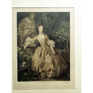 Leon David Etching 'Portrait of Lady'