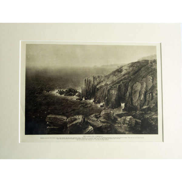 Photogravure 'The Land's End, Cornwall'