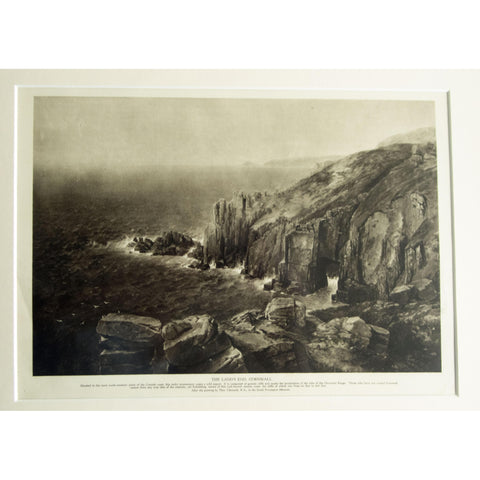 Photogravure 'The Land's End, Cornwall'