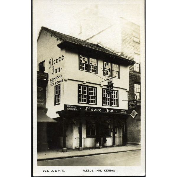 Atkinson & Pollitt Real Photograph Postcard 'Fleece Inn, Kendal'