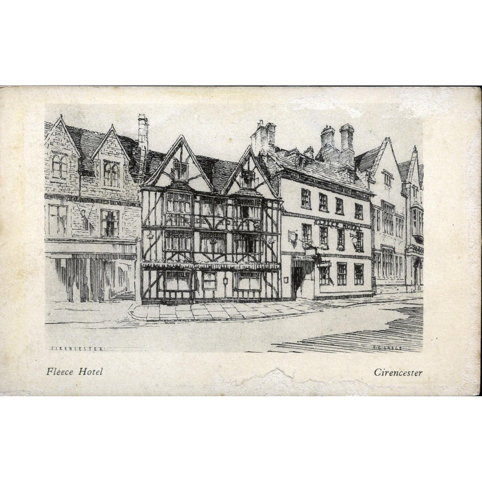 Trust Houses Postcard 'Fleece Hotel, Cirencester'