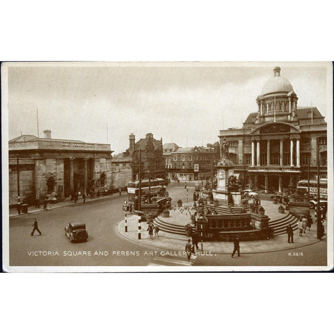 Valentine's 'Phototype' Postcard 'Victoria Square and Ferens Art Gallery, Hull'