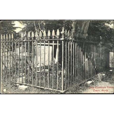 Charles Martin Postcard 'Lady Grimstons' Tomb, Tewin, Herts'