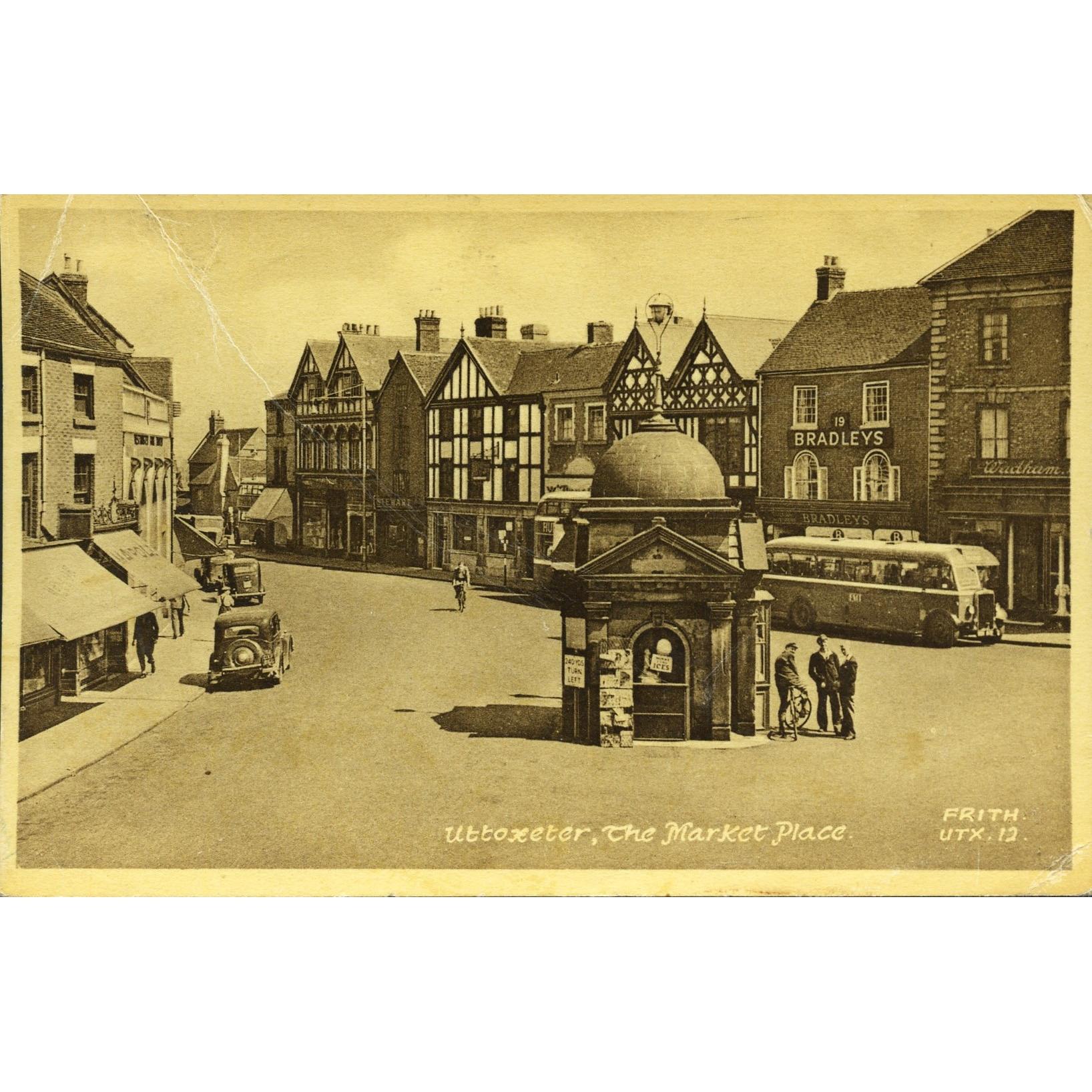 Frith's Series Postcard 'Uttoexeter, The Market Place'