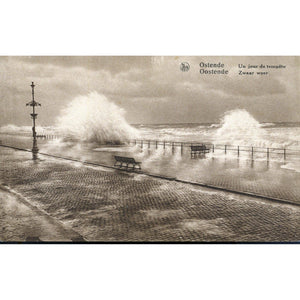 Postcard 'Ostende. Un jour de tempete'