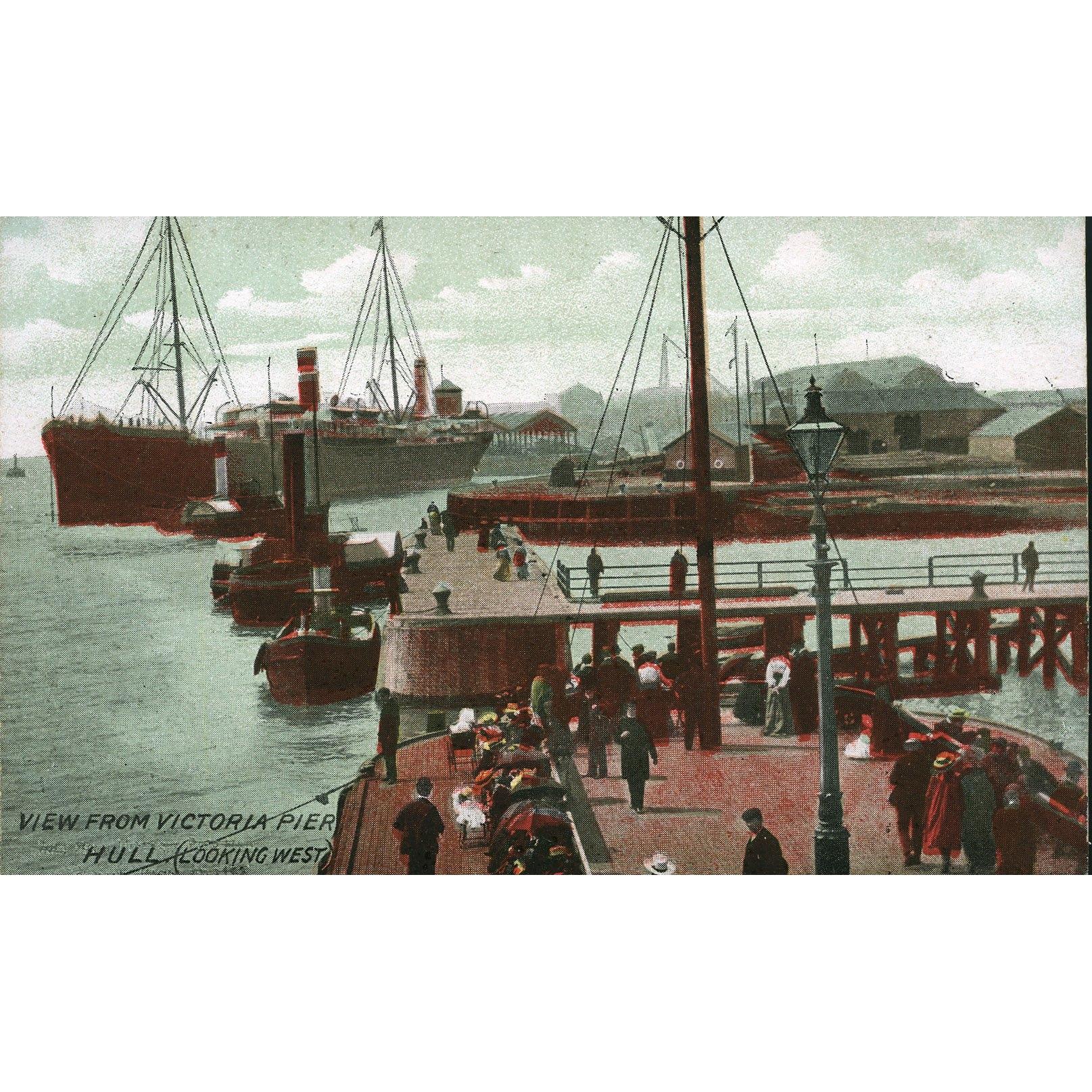 Palatine Series Postcard 'View from Victoria Pier, Hull (Looking West)'